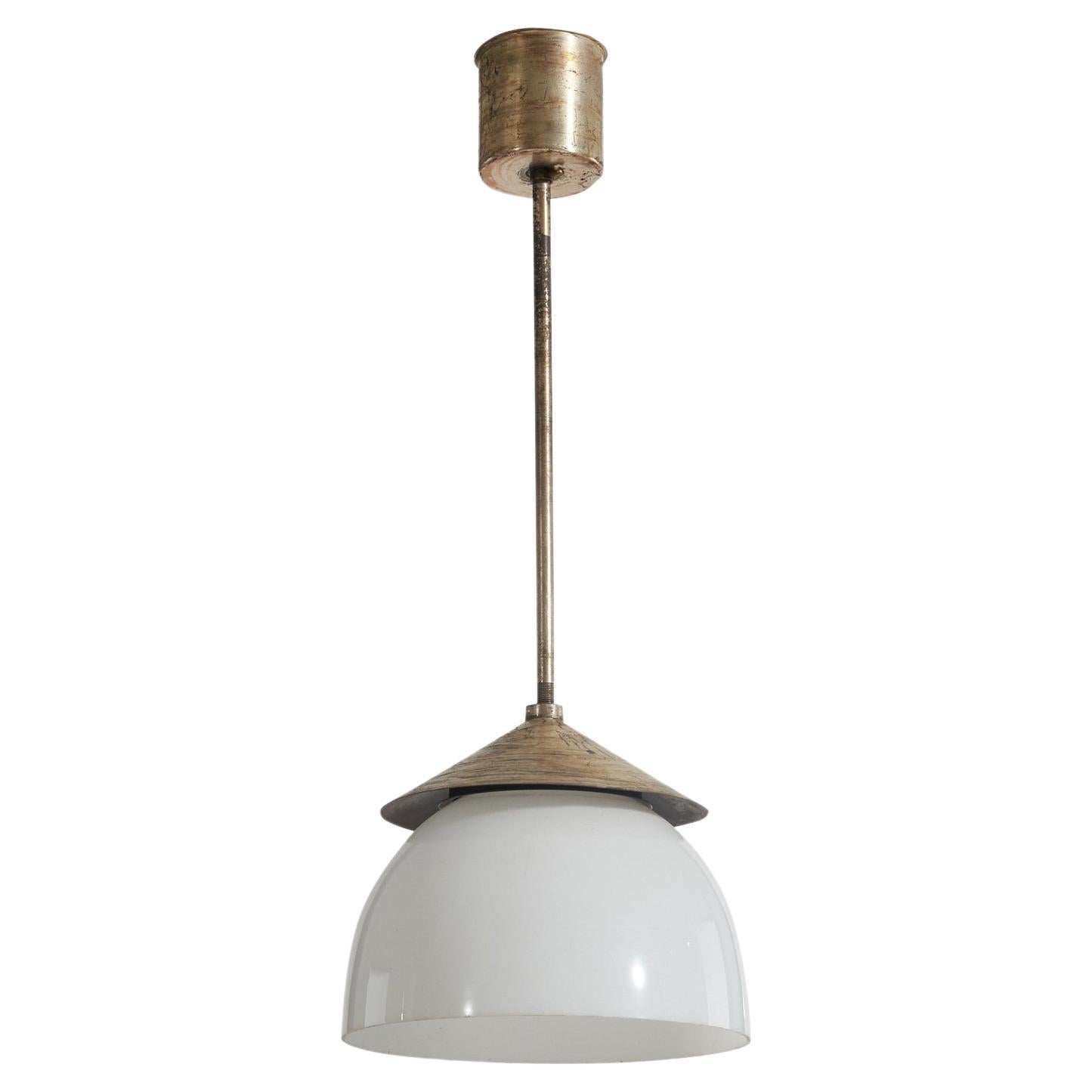 Design danois, pendentif, laiton, verre, Danemark, années 1940
