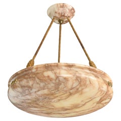 Design/One Light, albâtre, corde, laiton, Danemark, années 1930