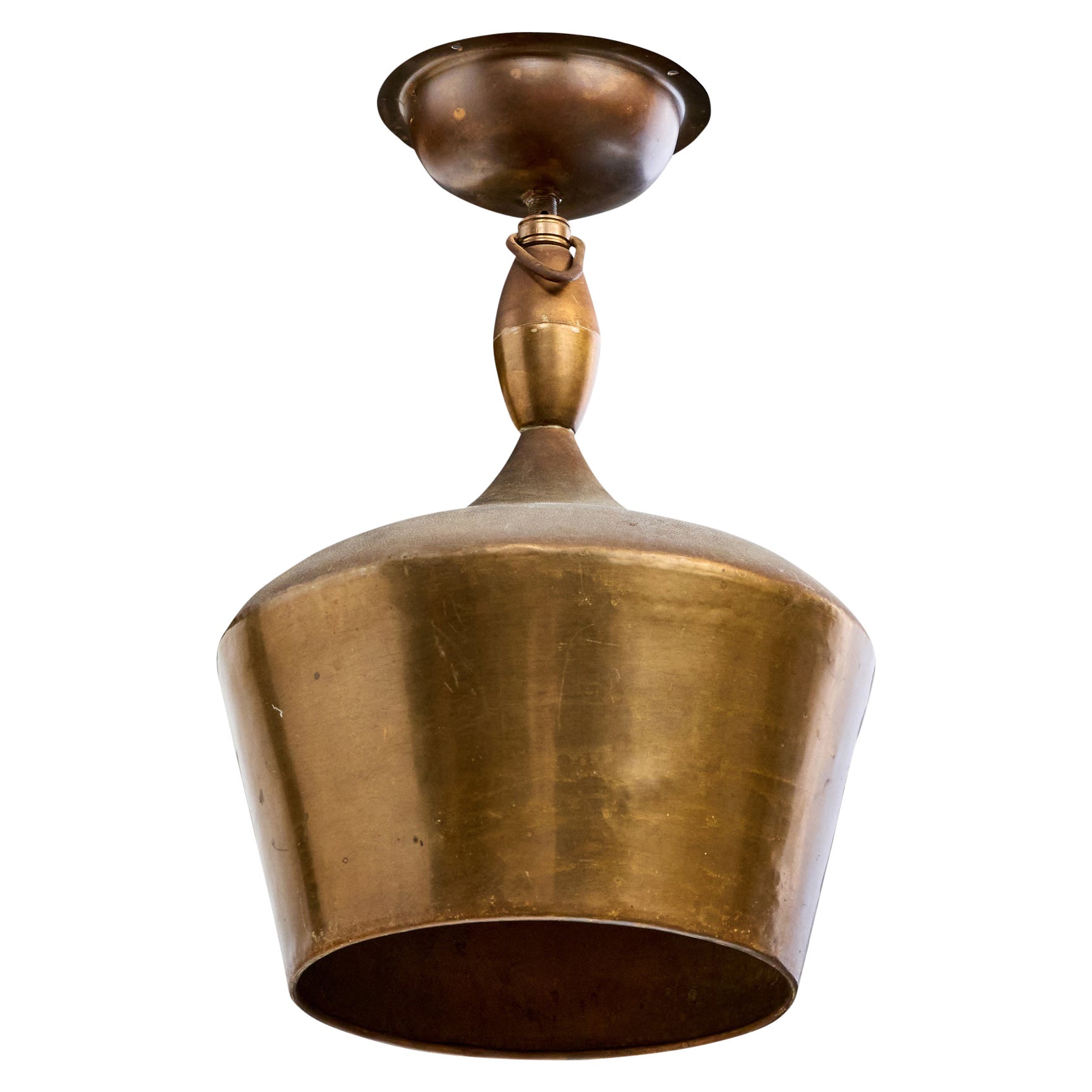 Designer danese, lampada a sospensione, ottone, Danimarca, anni '50 in vendita