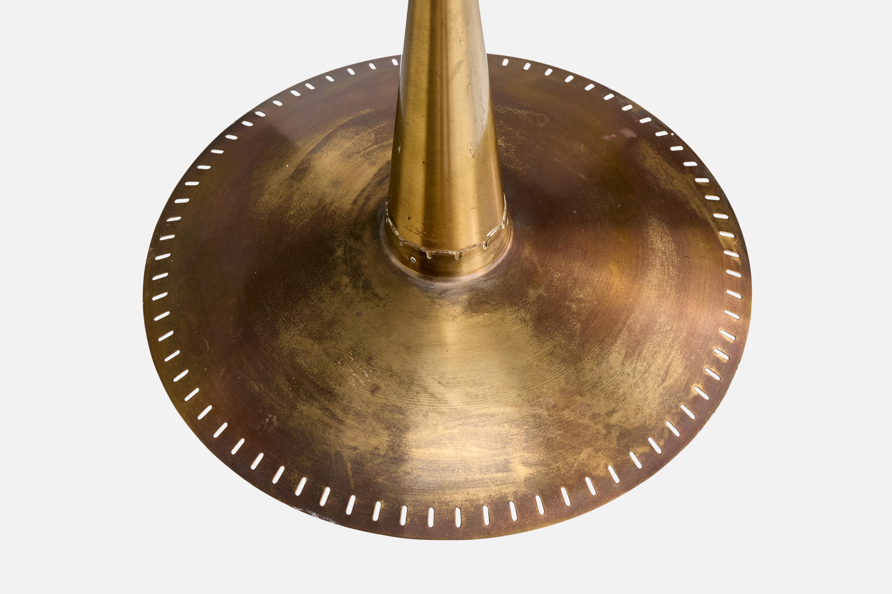 Laiton Design/One Light, laiton, verre, Danemark, années 1950 en vente
