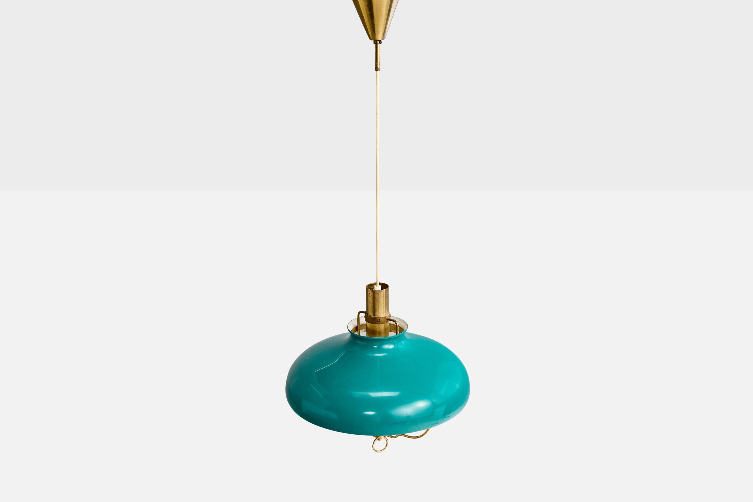 Danois Designer danois, Design-Light, laiton, métal, verre, Danemark, années 1950 en vente