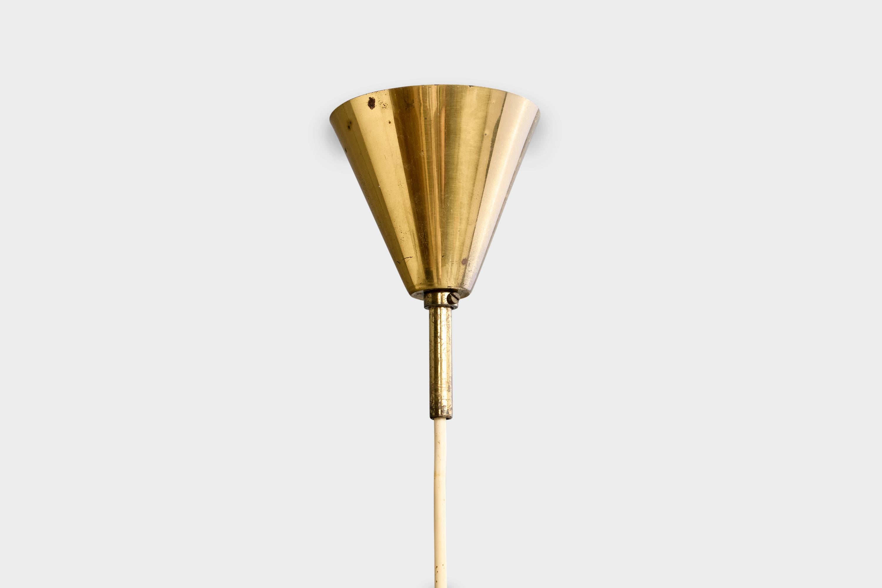 Designer danois, Design-Light, laiton, métal, verre, Danemark, années 1950 en vente 2