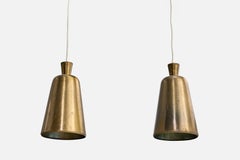 Designer danois, lampes à suspension, laiton, Danemark, années 1930