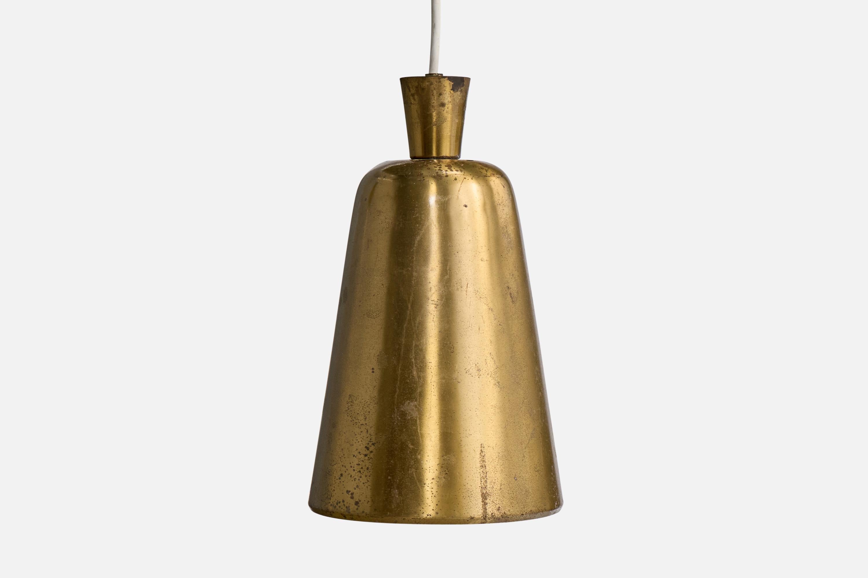 Dänischer Designer, Pendelleuchten, Messing, Dänemark, 1930er Jahre im Angebot 1