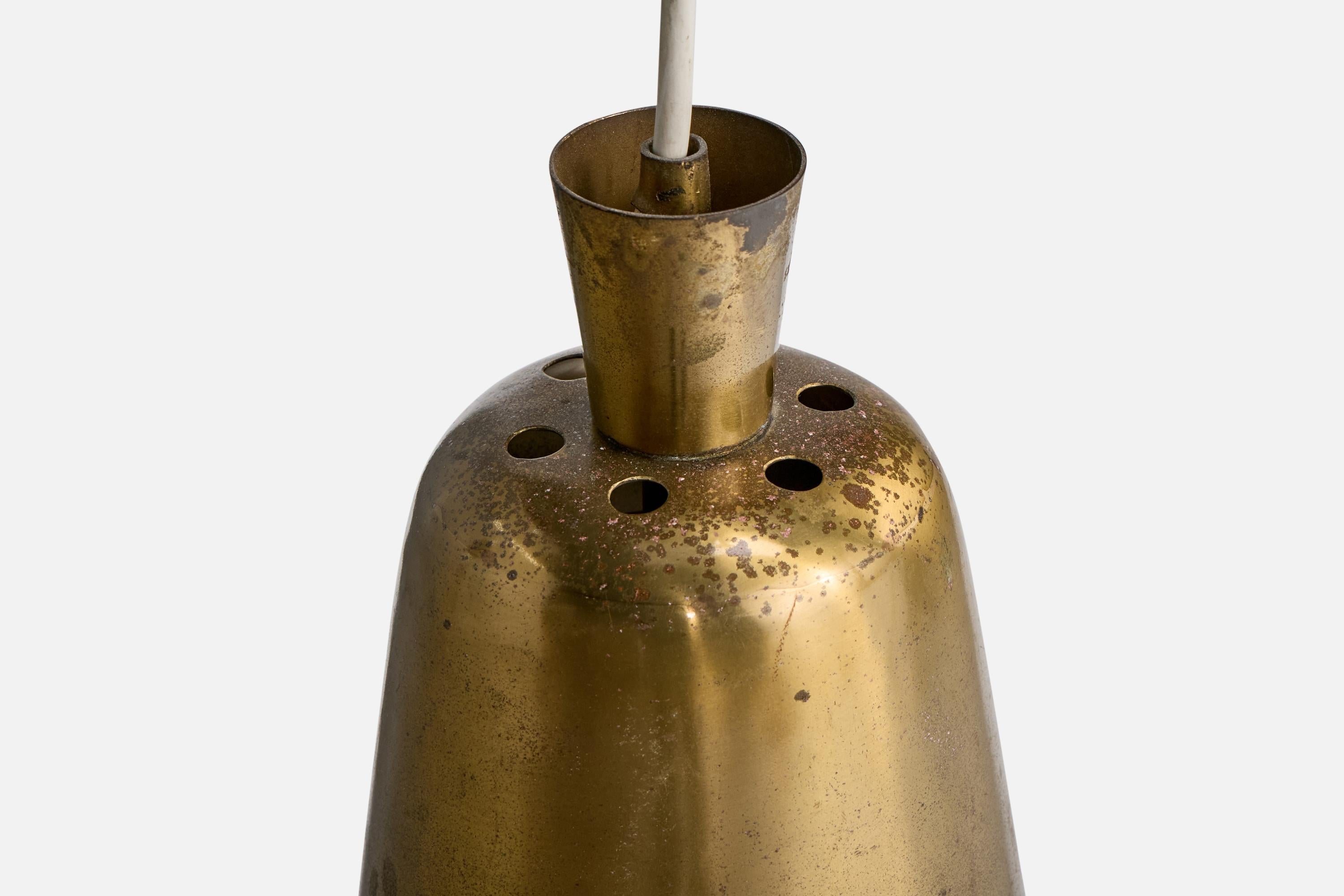 Dänischer Designer, Pendelleuchten, Messing, Dänemark, 1930er Jahre im Angebot 4