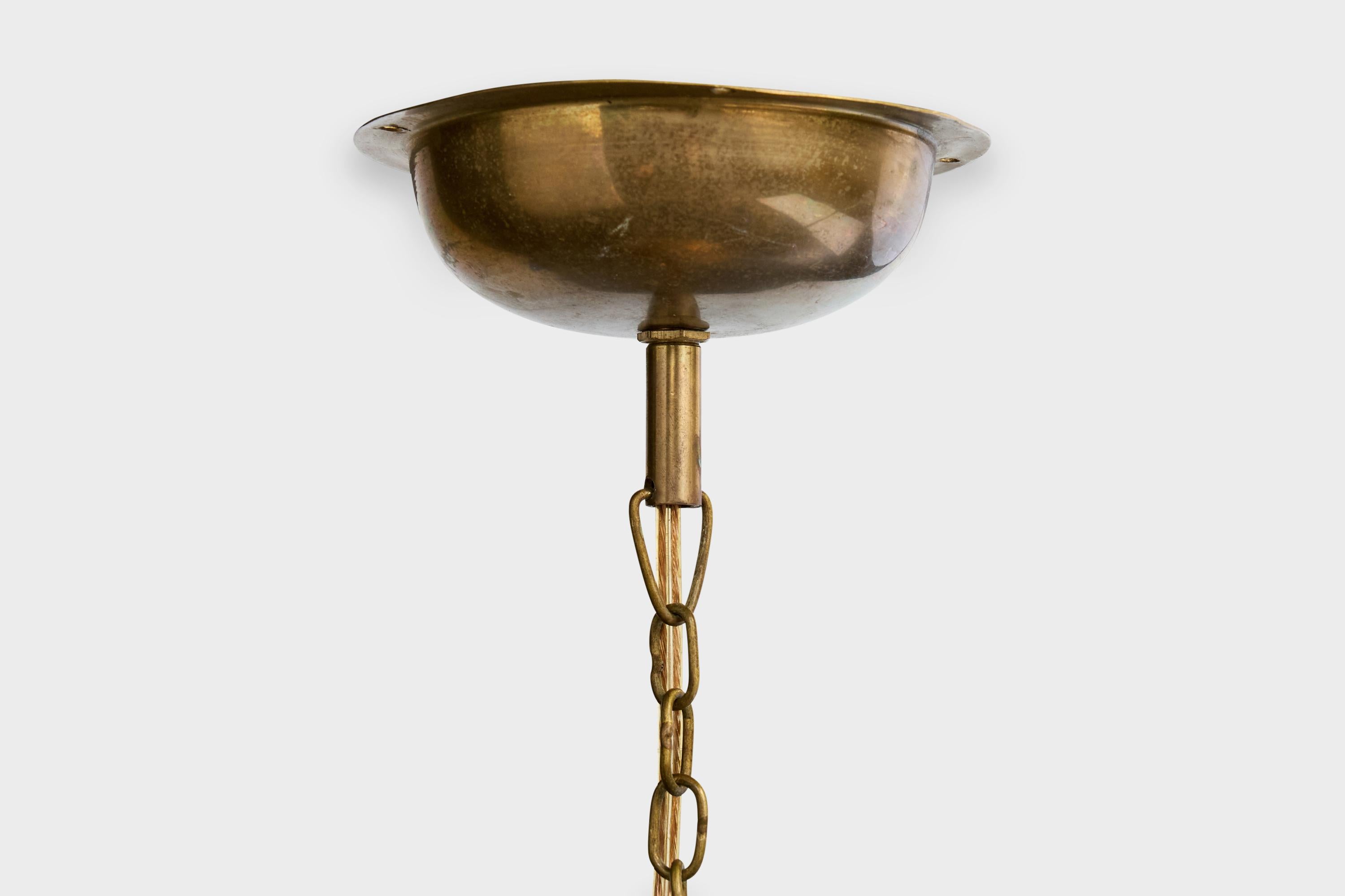 Designer danese, Lampade a sospensione, Ottone, Danimarca, anni '50 in vendita 5