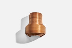 Danish Designer, Sconces, Pine, Moulded Pine Veneer, Denmark, 1970s