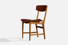 Danish Designer, Side Chair, Beech, Teak, Denmark, 1950s