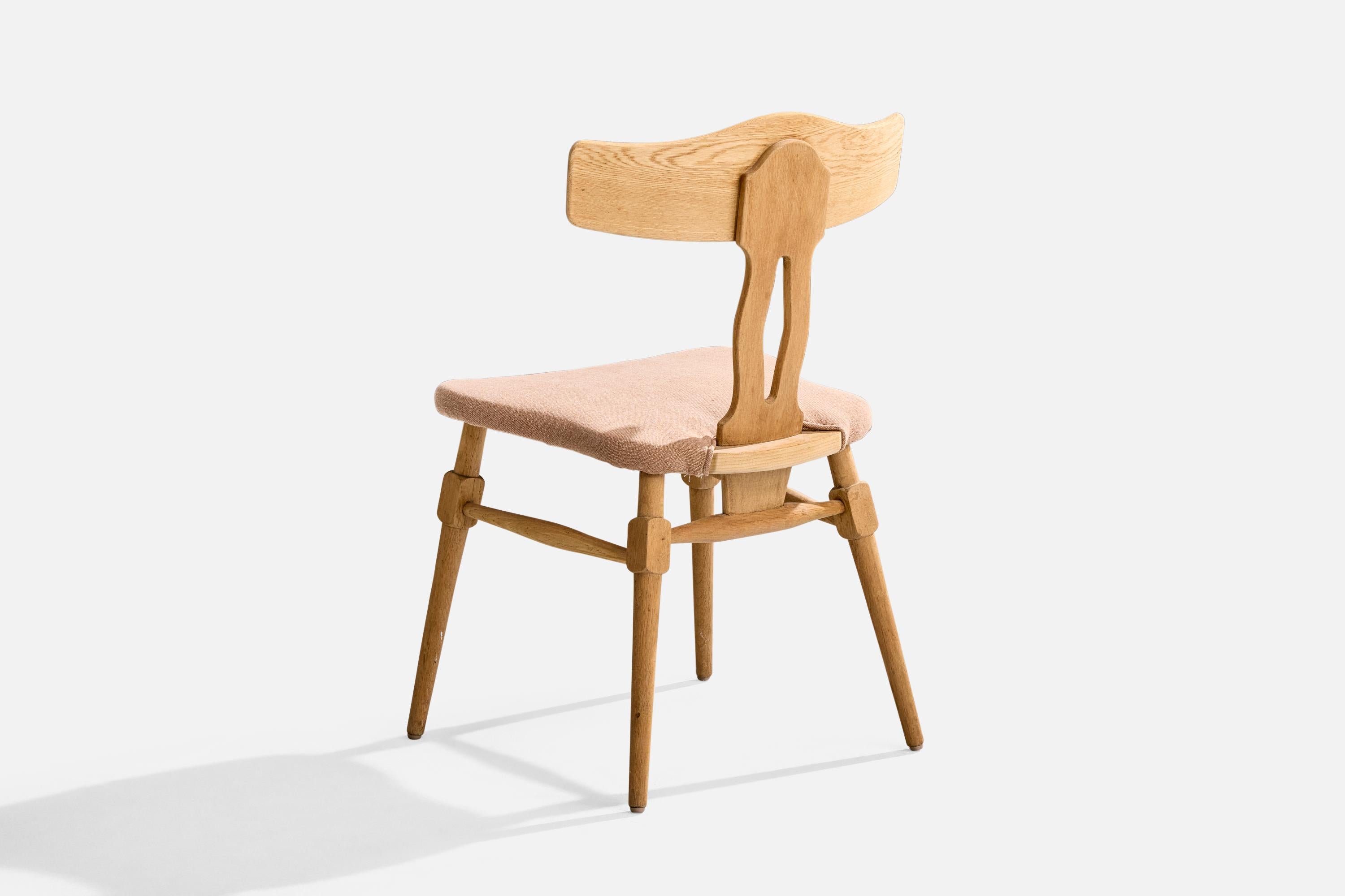 Milieu du XXe siècle Chaise d'appoint de designer danois, Oak Oak, Fabrice, Danemark, années 1960 en vente