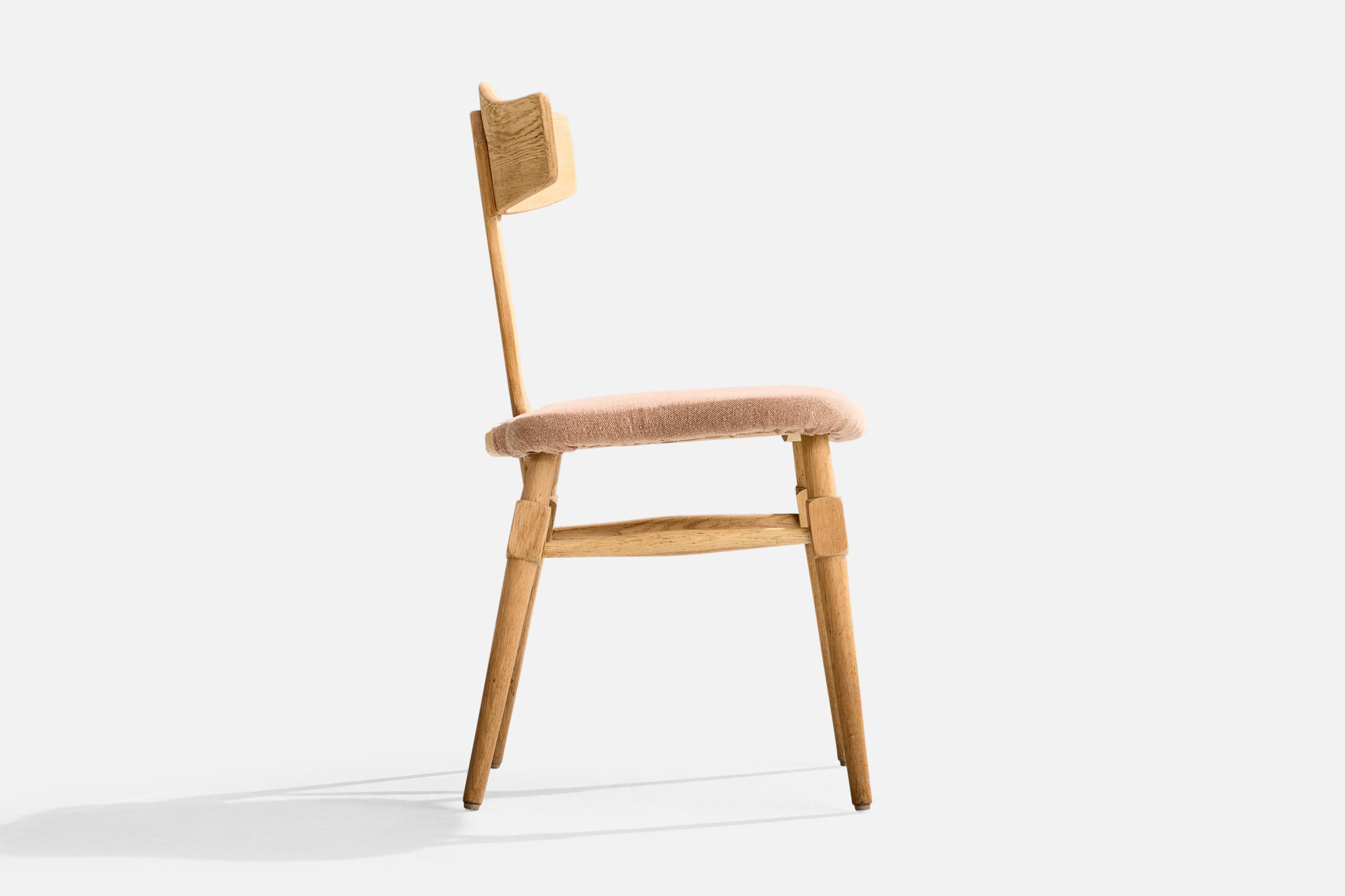 Tissu Chaise d'appoint de designer danois, Oak Oak, Fabrice, Danemark, années 1960 en vente