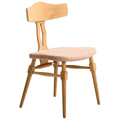 Used Danish Designer, Side Chair, Oak, Fabric, Denmark, 1960s