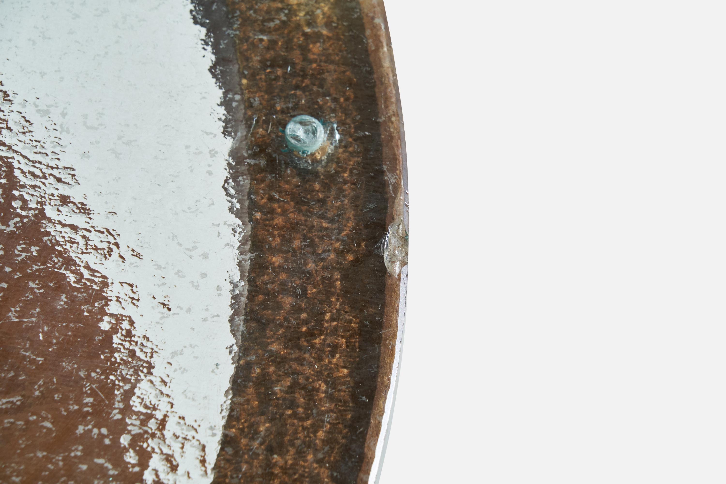 Designer danois, table d'appoint, verre, Wood, Danemark, années 1940 en vente 3