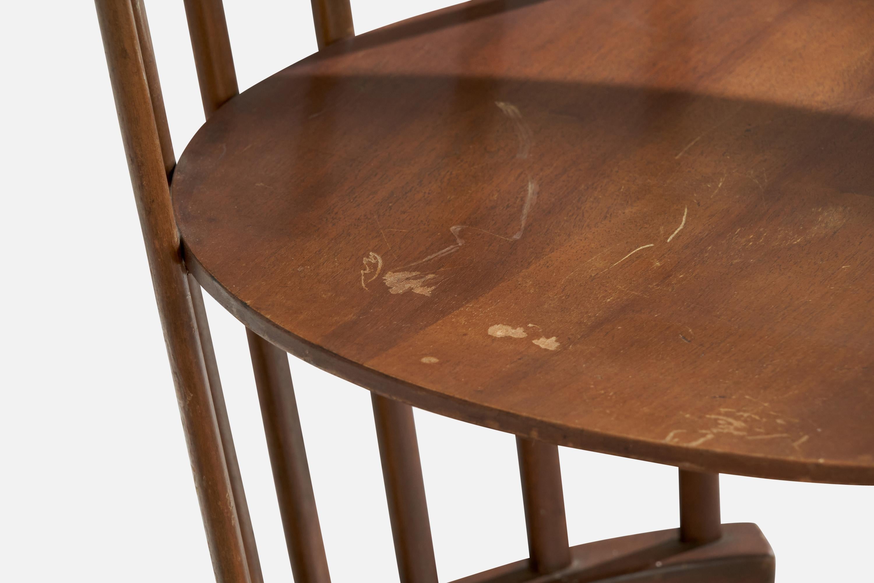 Designer danois, table d'appoint, verre, Wood, Danemark, années 1940 en vente 4