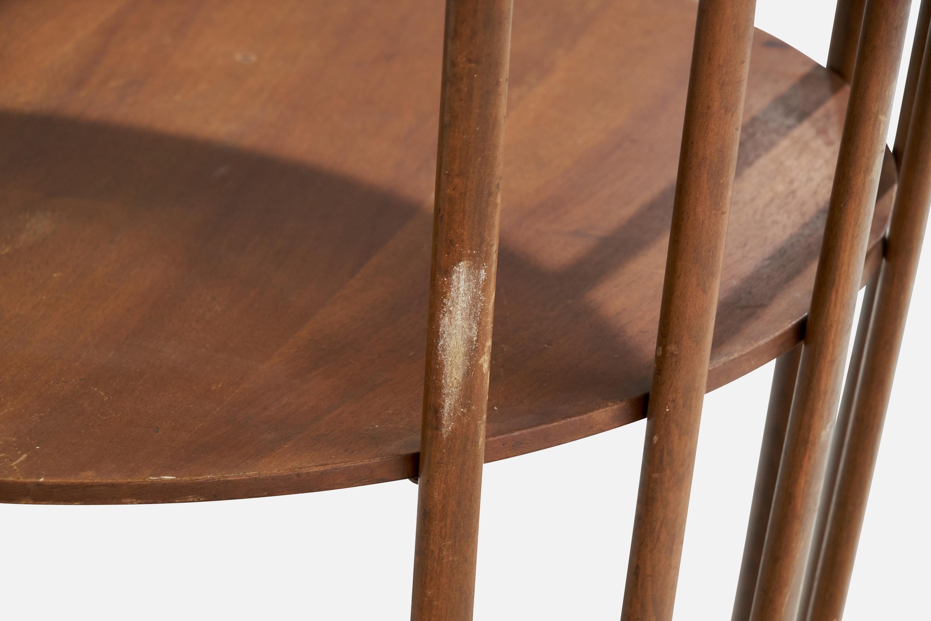 Designer danois, table d'appoint, verre, Wood, Danemark, années 1940 en vente 5