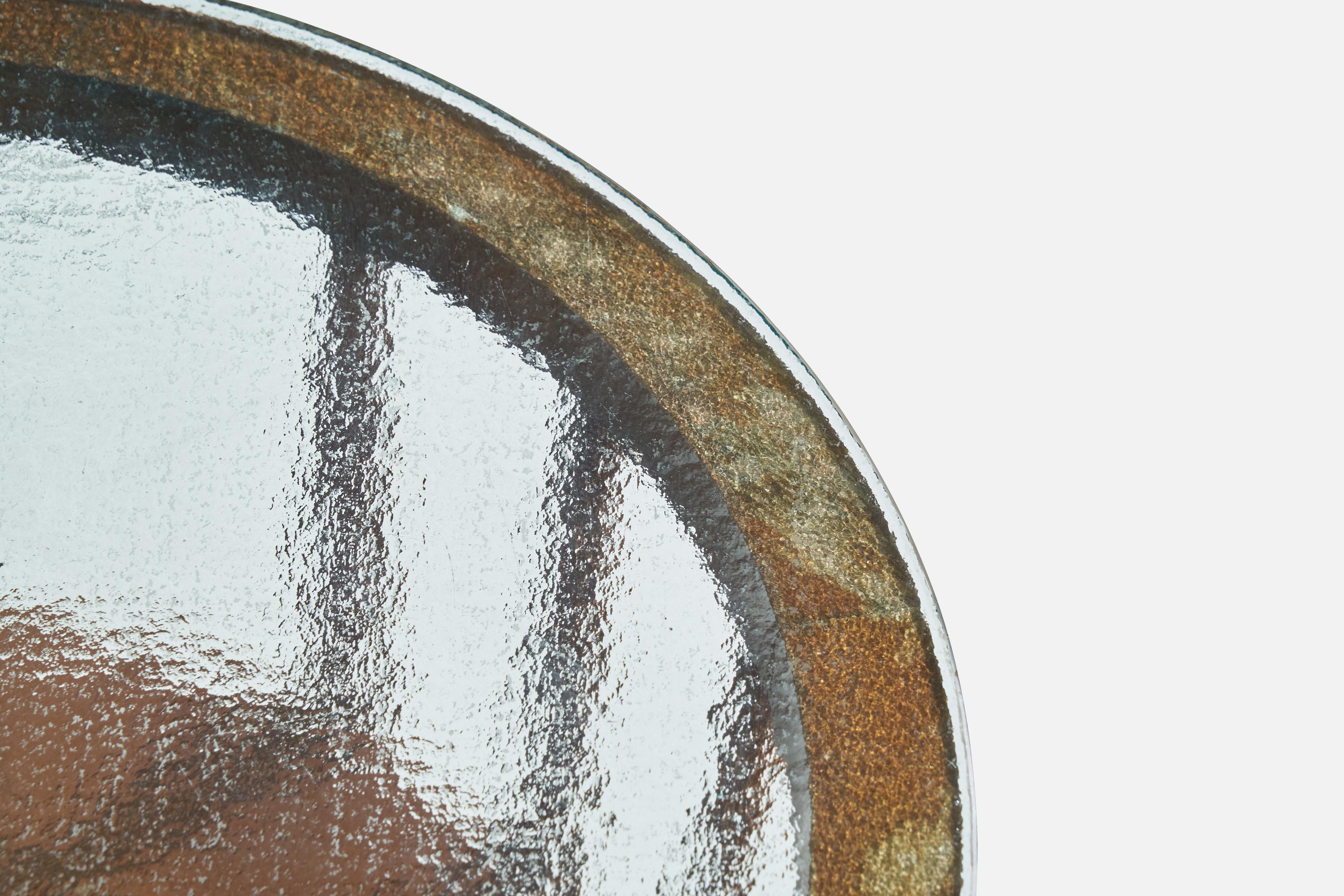 Designer danois, table d'appoint, verre, Wood, Danemark, années 1940 en vente 2