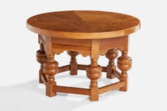 Dänischer Designer, Beistelltisch, Eiche, Dänemark, 1930er Jahre