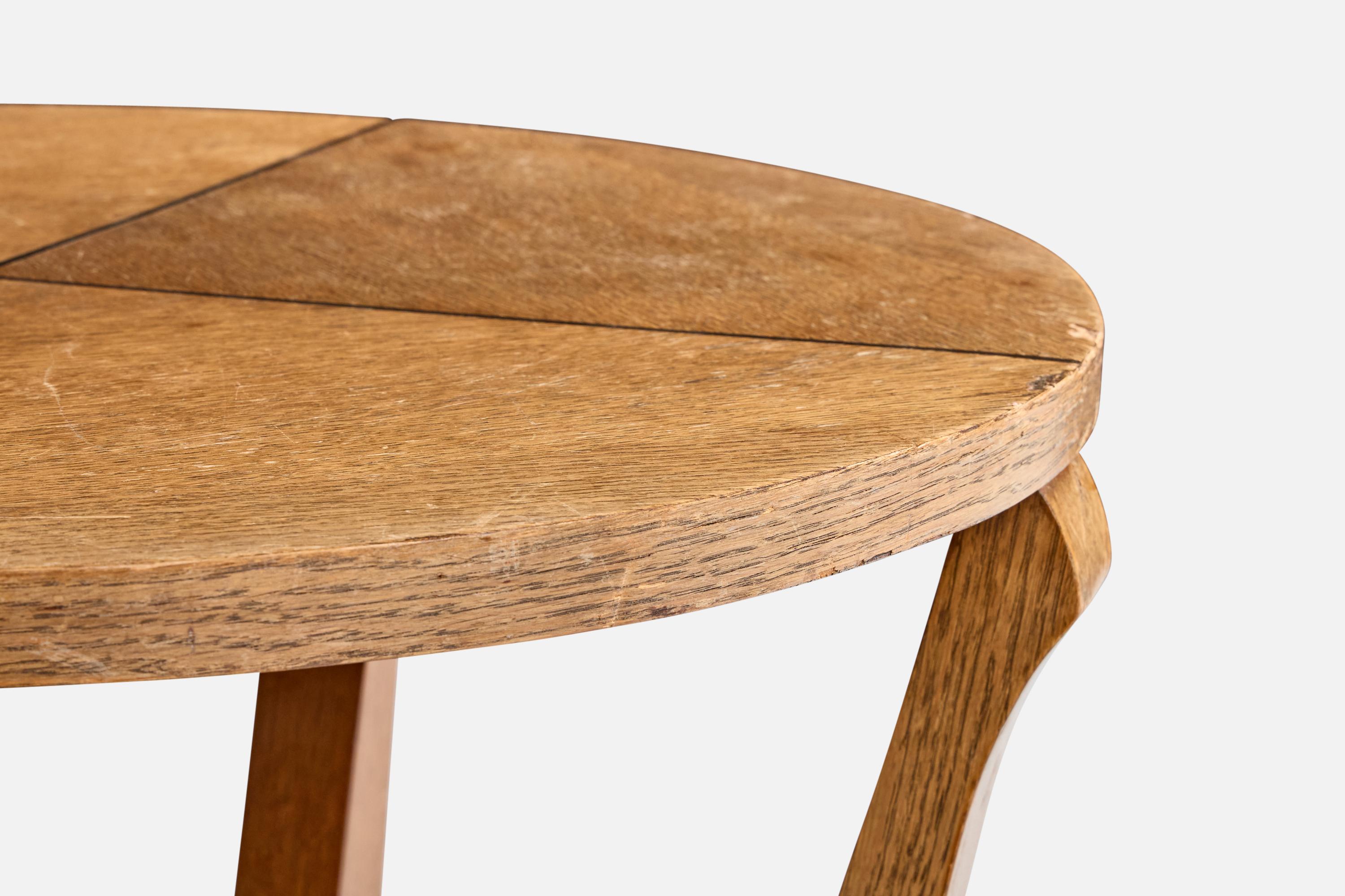 Dänischer Designer, Beistelltisch, Eiche, Dänemark, 1940er Jahre im Angebot 2