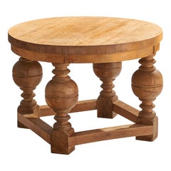 Danish Designer, Side Table, Oak, Denmark, 1940s