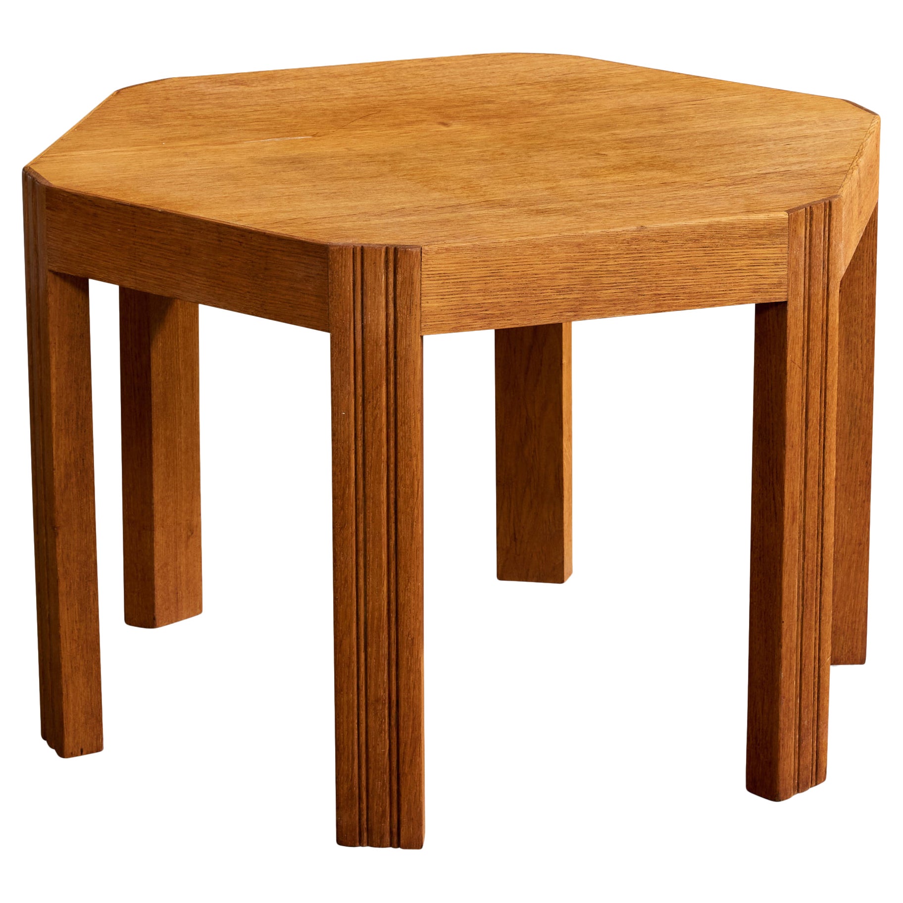 Danish Designer, Side Table, Oak, Denmark, 1940s