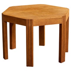 Danish Designer, Side Table, Oak, Denmark, 1940s