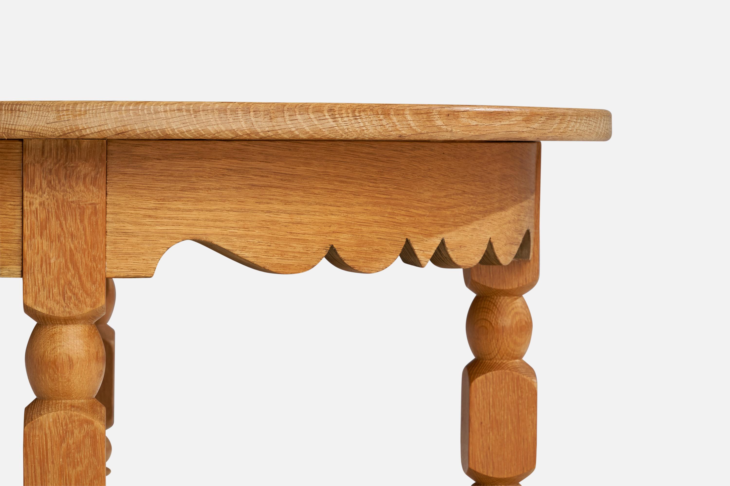Mid-20th Century Danish Designer, Side Table, Oak, Denmark, 1960s For Sale