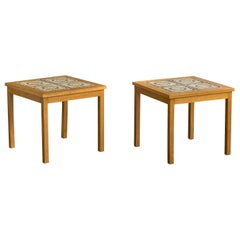 Designer danese, Tavolini, Oak, Ceramica, Danimarca, anni '60