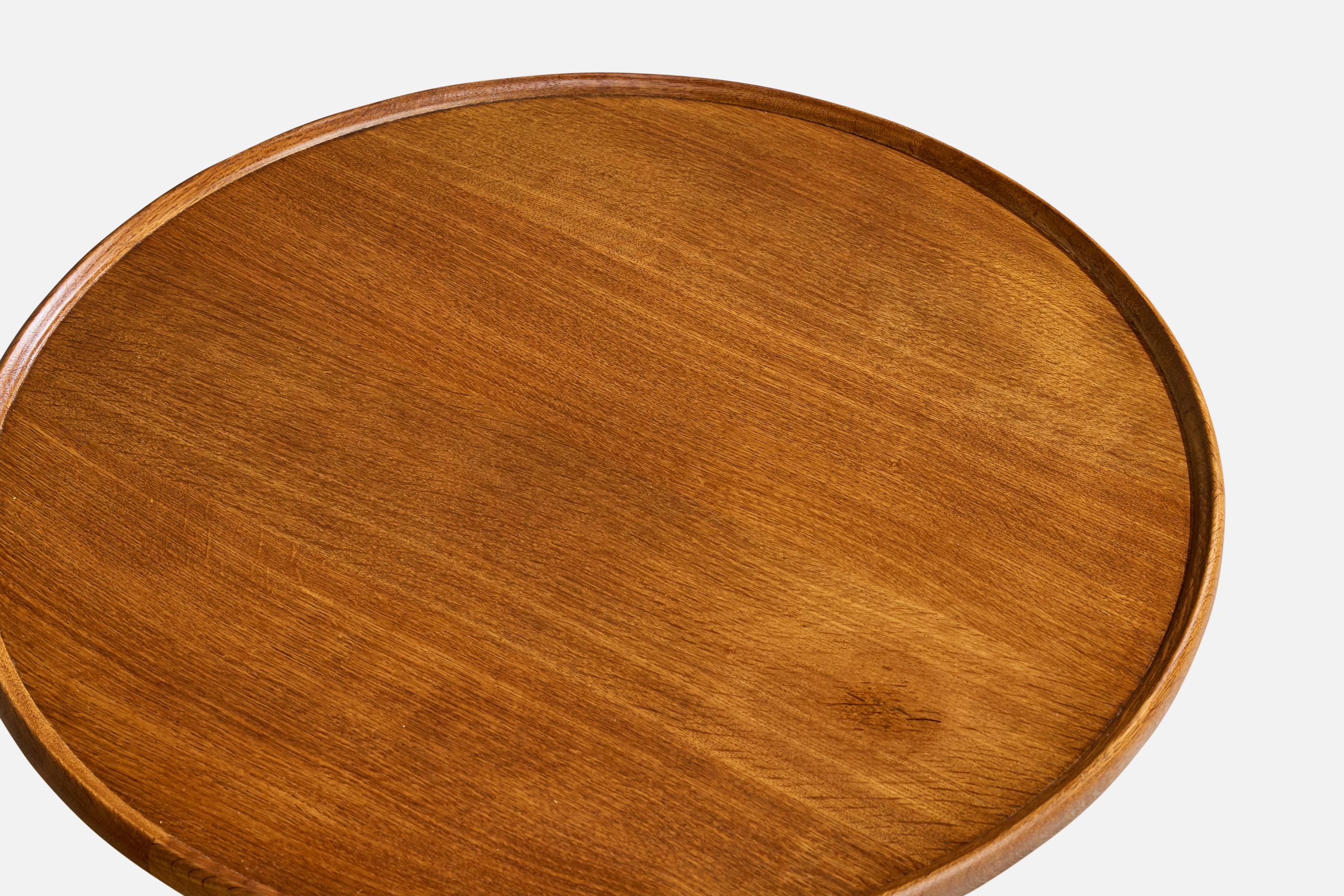 Danish Designer, Side Tables, Oak, Denmark, 1940s For Sale 4