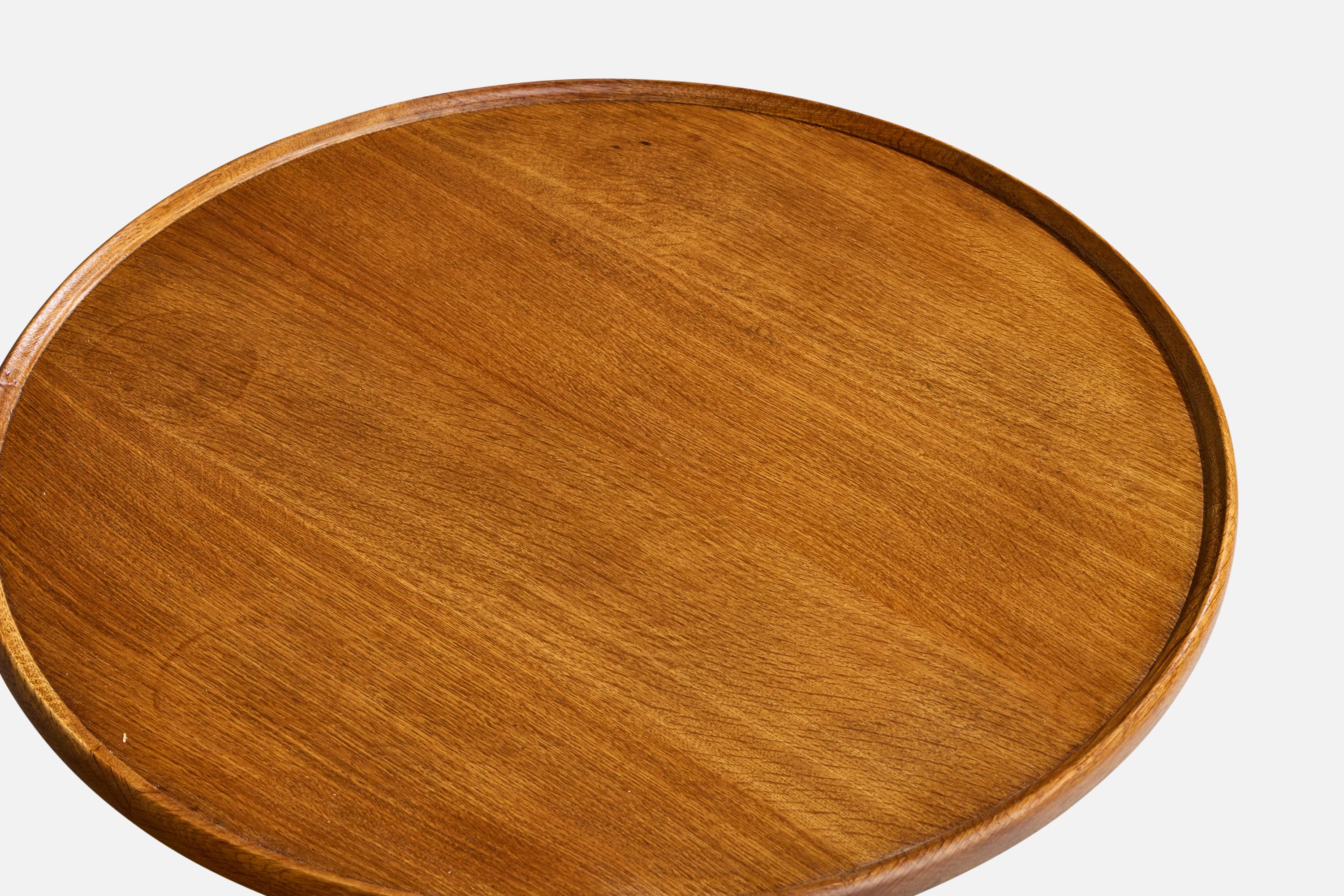 Danish Designer, Side Tables, Oak, Denmark, 1940s For Sale 5