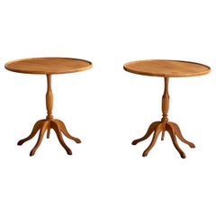 Designer danois, tables d'appoint, Oak, Danemark, années 1940