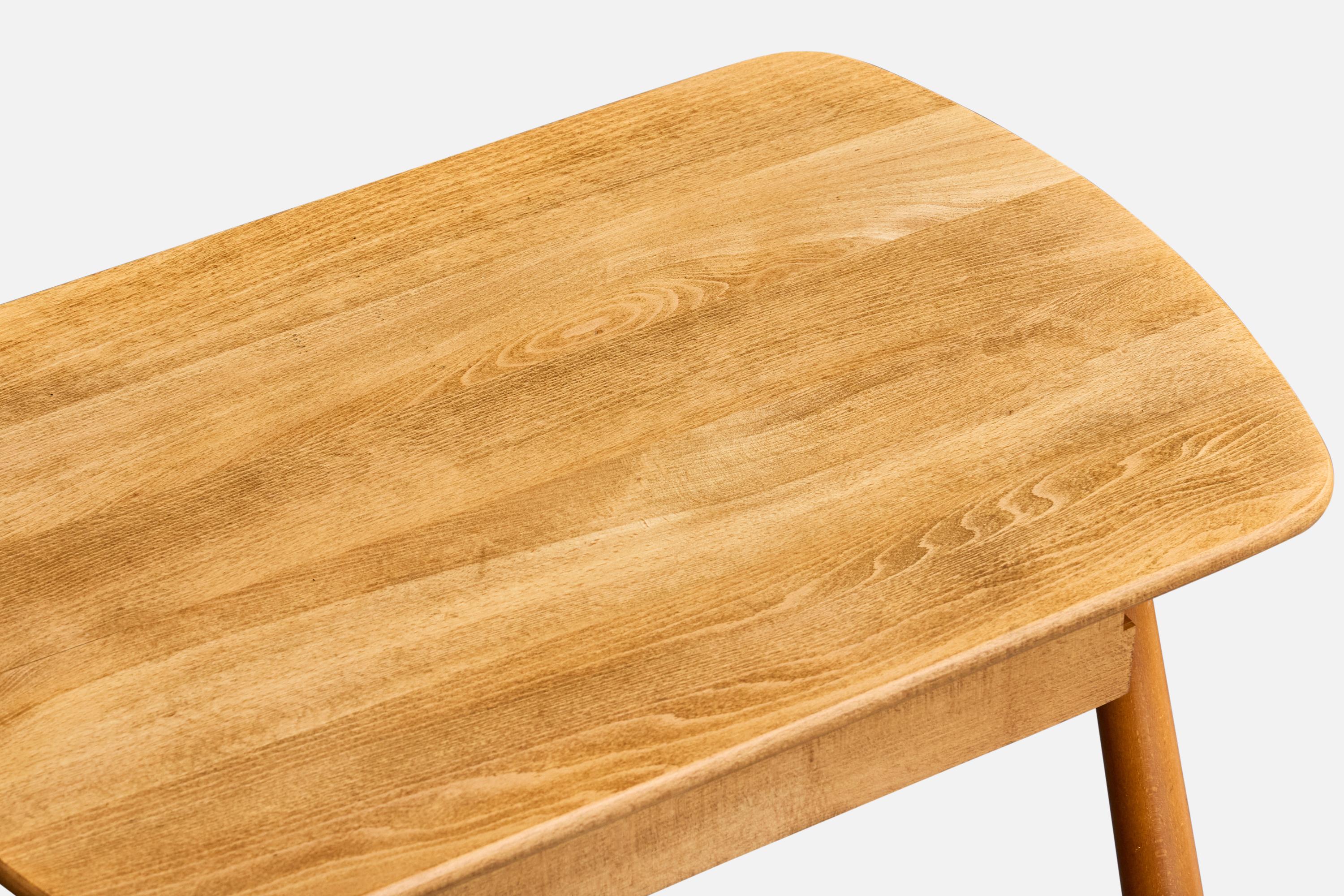 Danish Designer, Side Tables, Oak, Denmark, 1950s For Sale 4