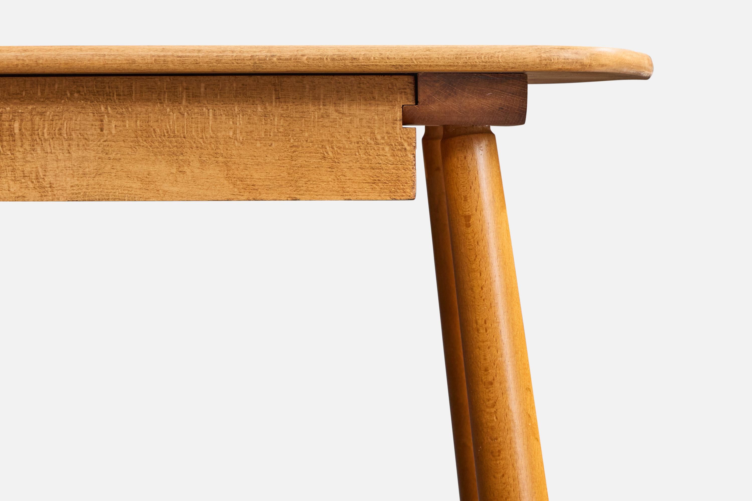 Danish Designer, Side Tables, Oak, Denmark, 1950s For Sale 2