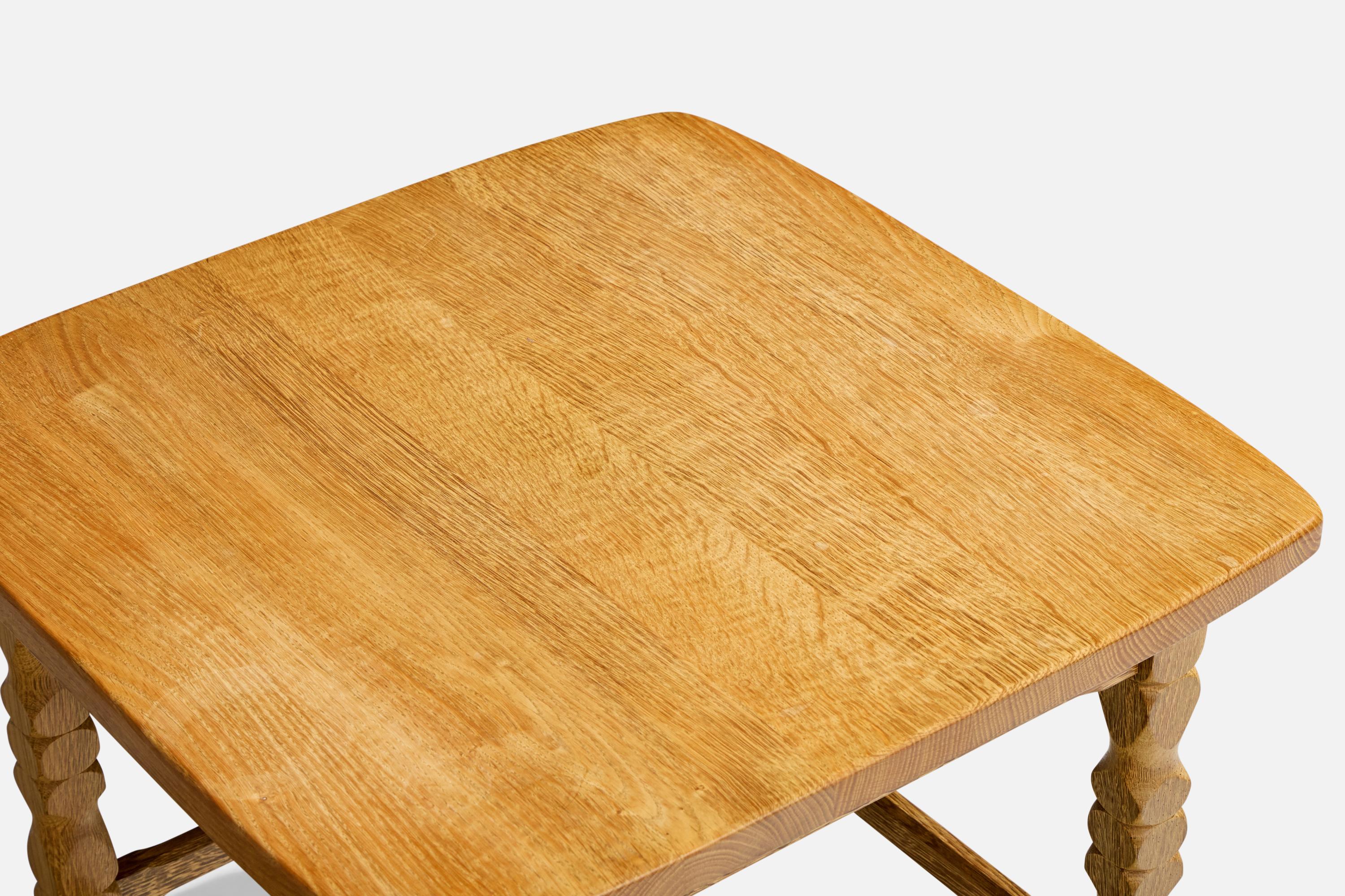 Designer danois, tables d'appoint, Oak, Danemark, années 1960 en vente 2