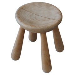 Danish Designer, Small Stool, Carved Oak, Denmark, c. 1940s