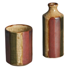 Danish Designer, Small Vases, Stoneware, Denmark, 1960s