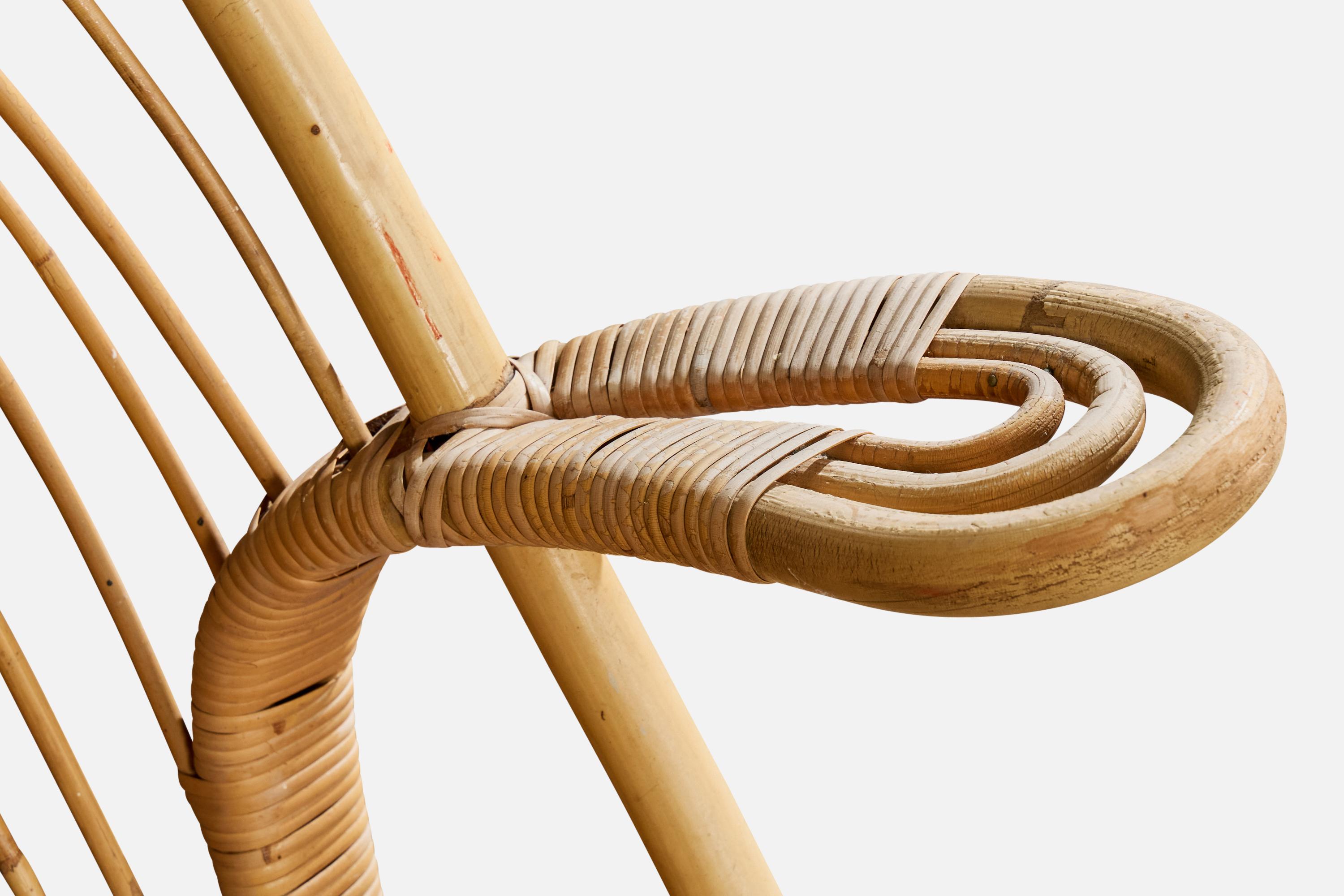 Danish Designer, Sofa, Bamboo, Rattan, Denmark, 1950s en vente 3