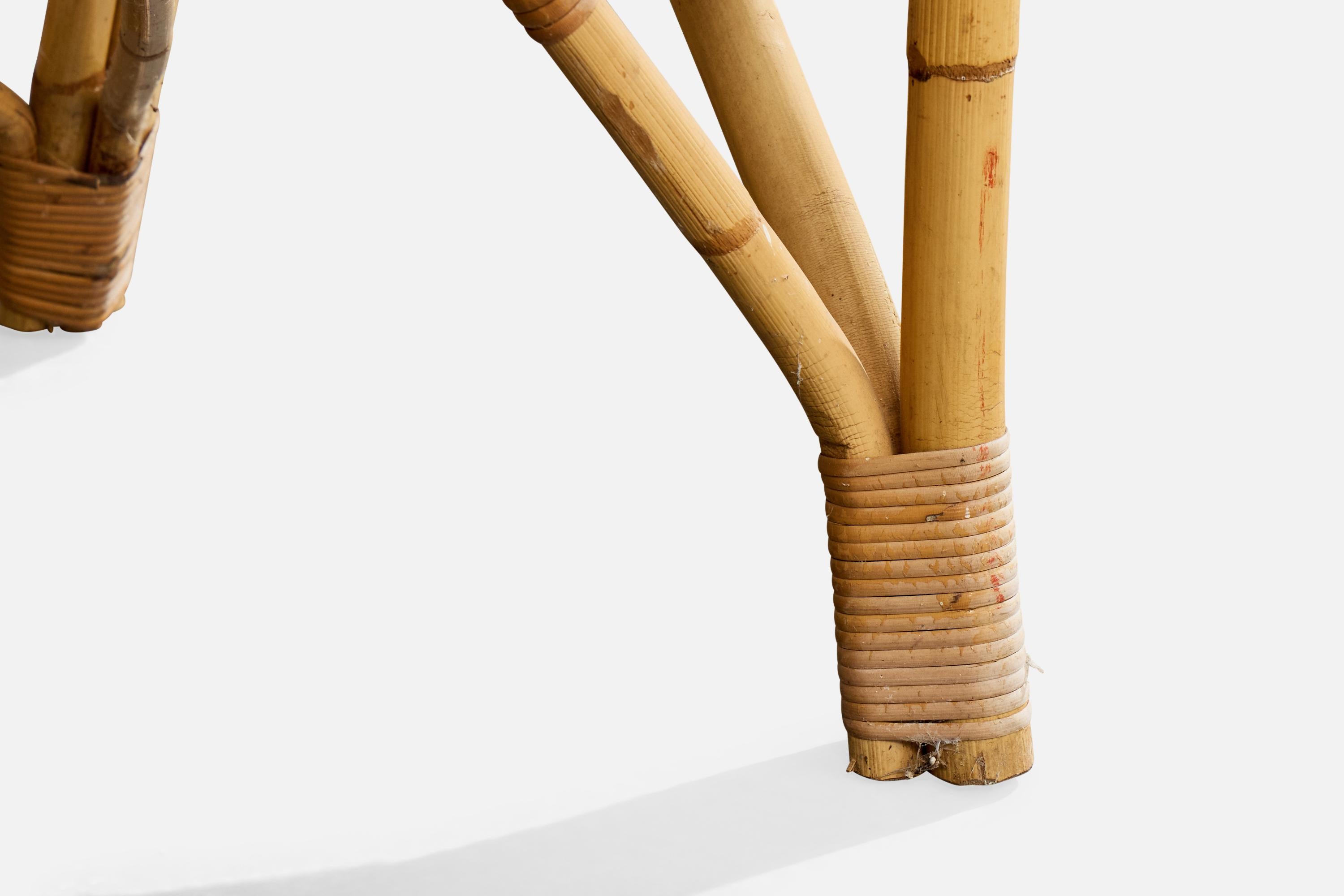 Danish Designer, Sofa, Bamboo, Rattan, Denmark, 1950s en vente 5