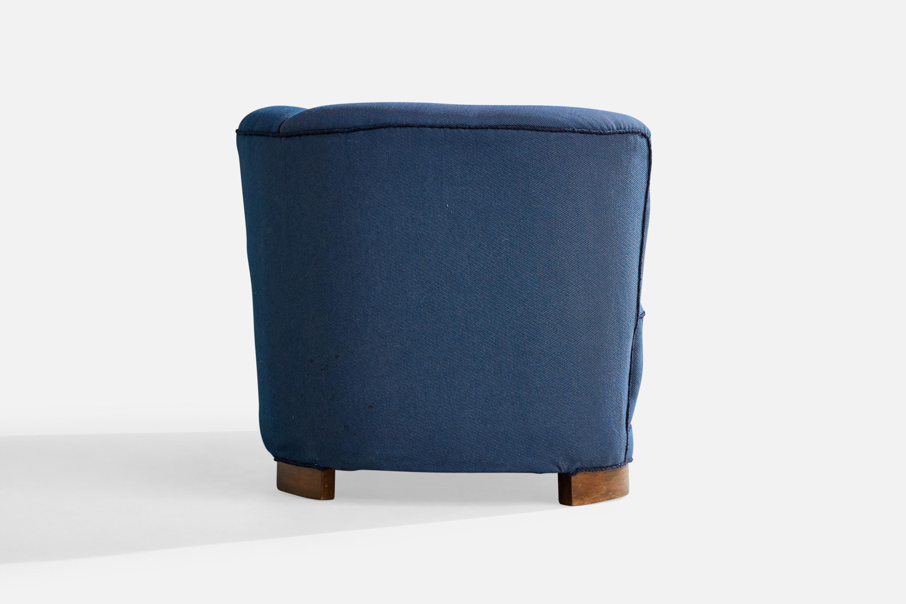 Mid-20th Century Danish Designer, Sofa, Fabric, Wood, Denmark, 1940s For Sale