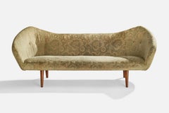 Danish Designer, Sofa, Teak, Fabric, Denmark, 1950s