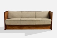 Designer danese, divano, noce, tessuto, Danimarca, anni ’30