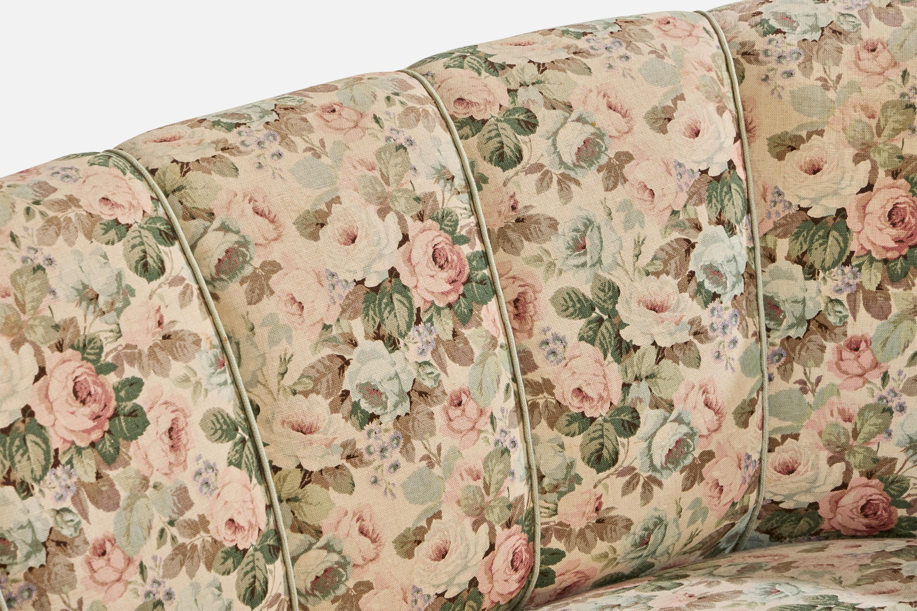 Danish Designer, Sofa, Wood, Fabric, Denmark, 1940s en vente 4