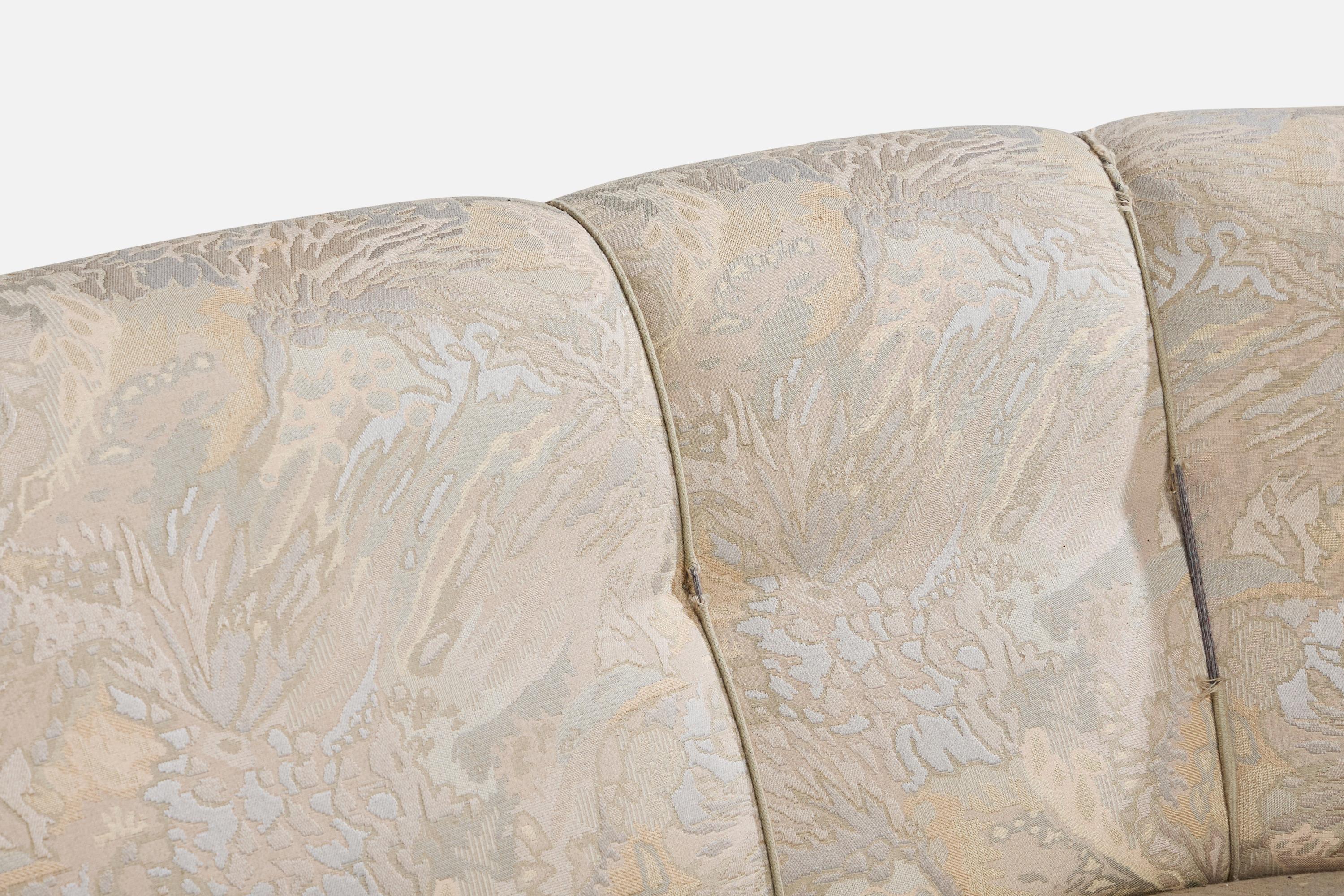 Danish Designer, Sofa, Wood, Fabric, Denmark, 1940s im Angebot 4