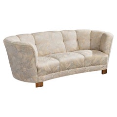 Danish Designer, Sofa, Wood, Fabric, Denmark, 1940s