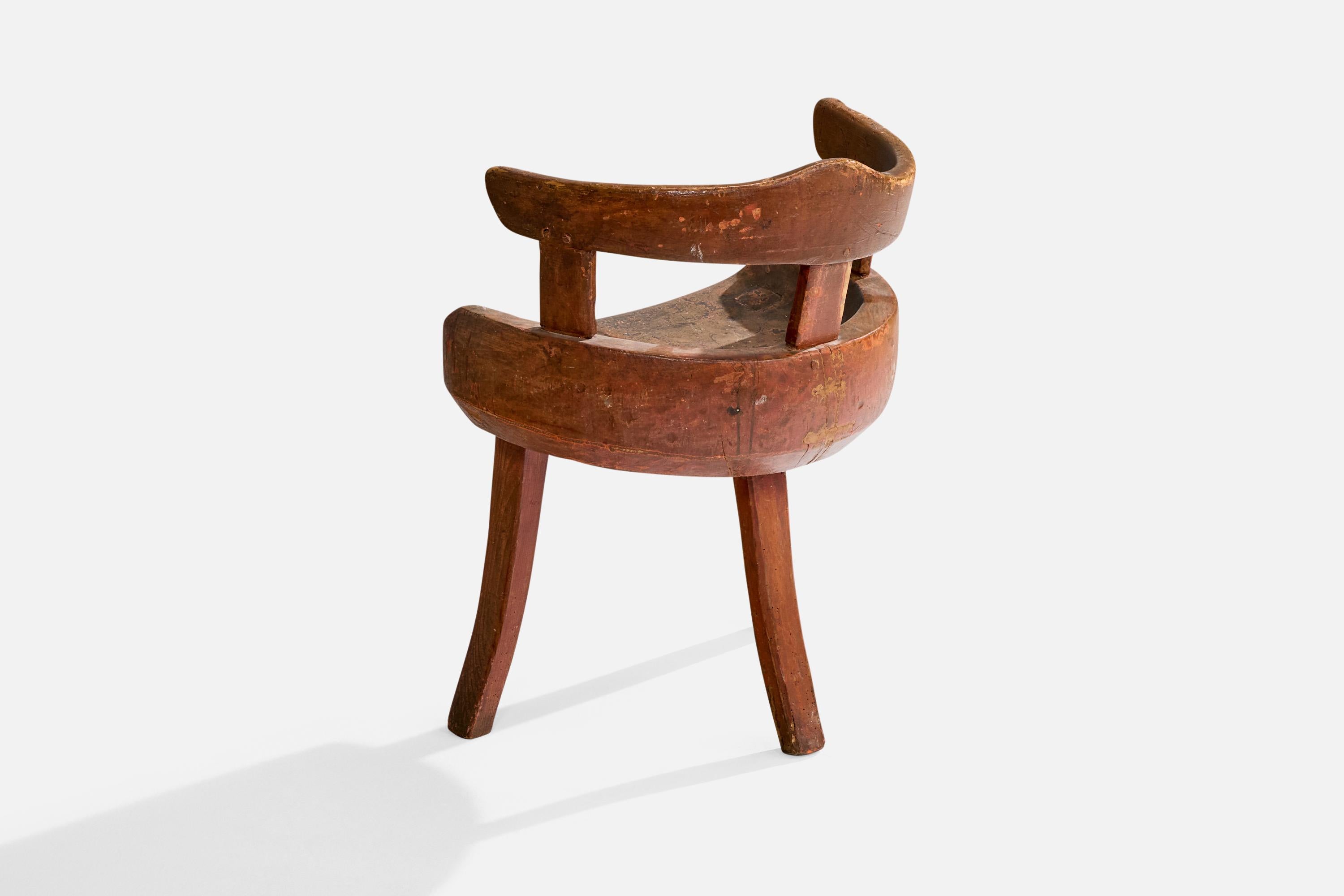Début du 20ème siècle Designer danois, tabouret, Wood, Danemark, années 1900 en vente