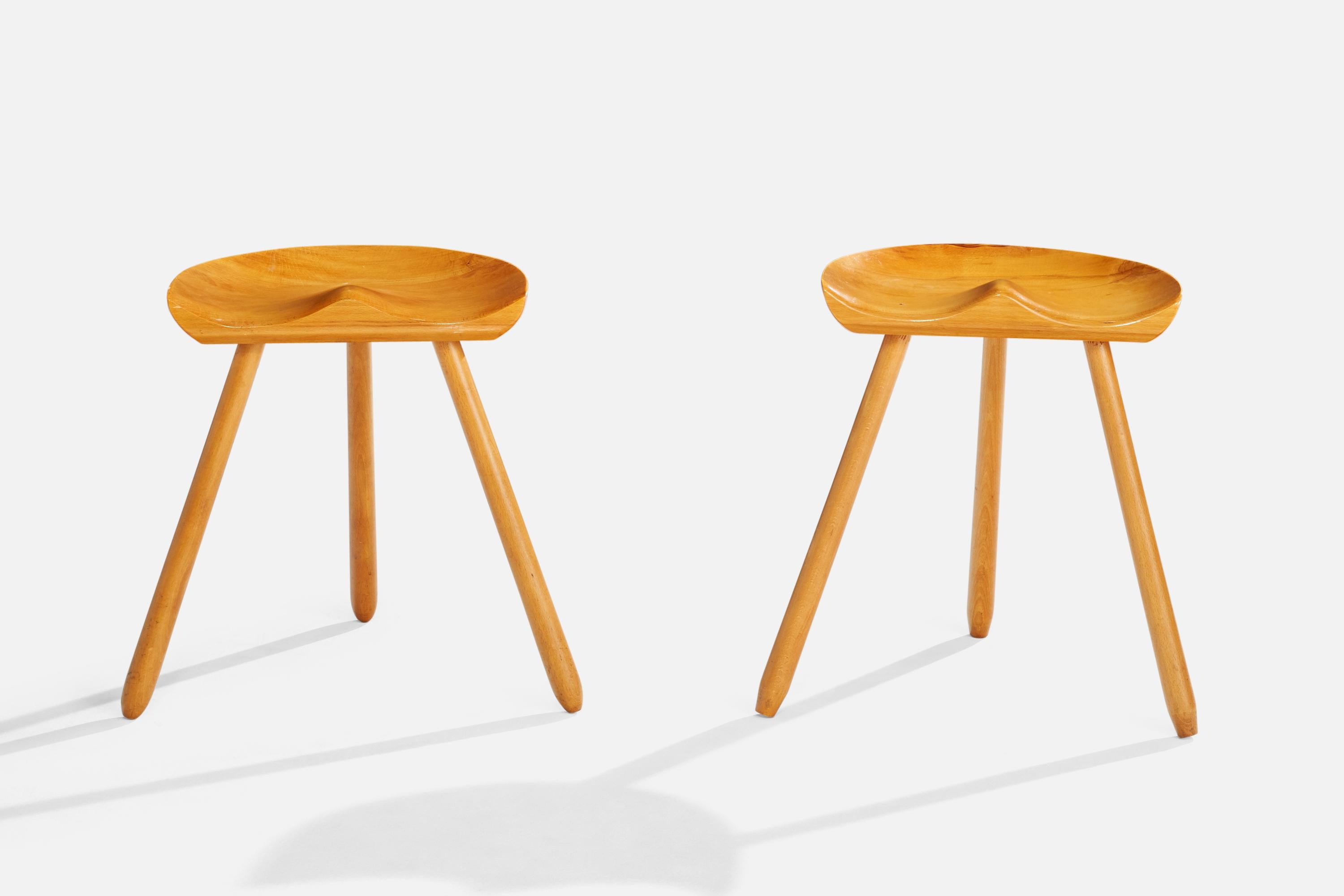 Mid-Century Modern Designer danois, tabourets, Beeche, Danemark, années 1950 en vente