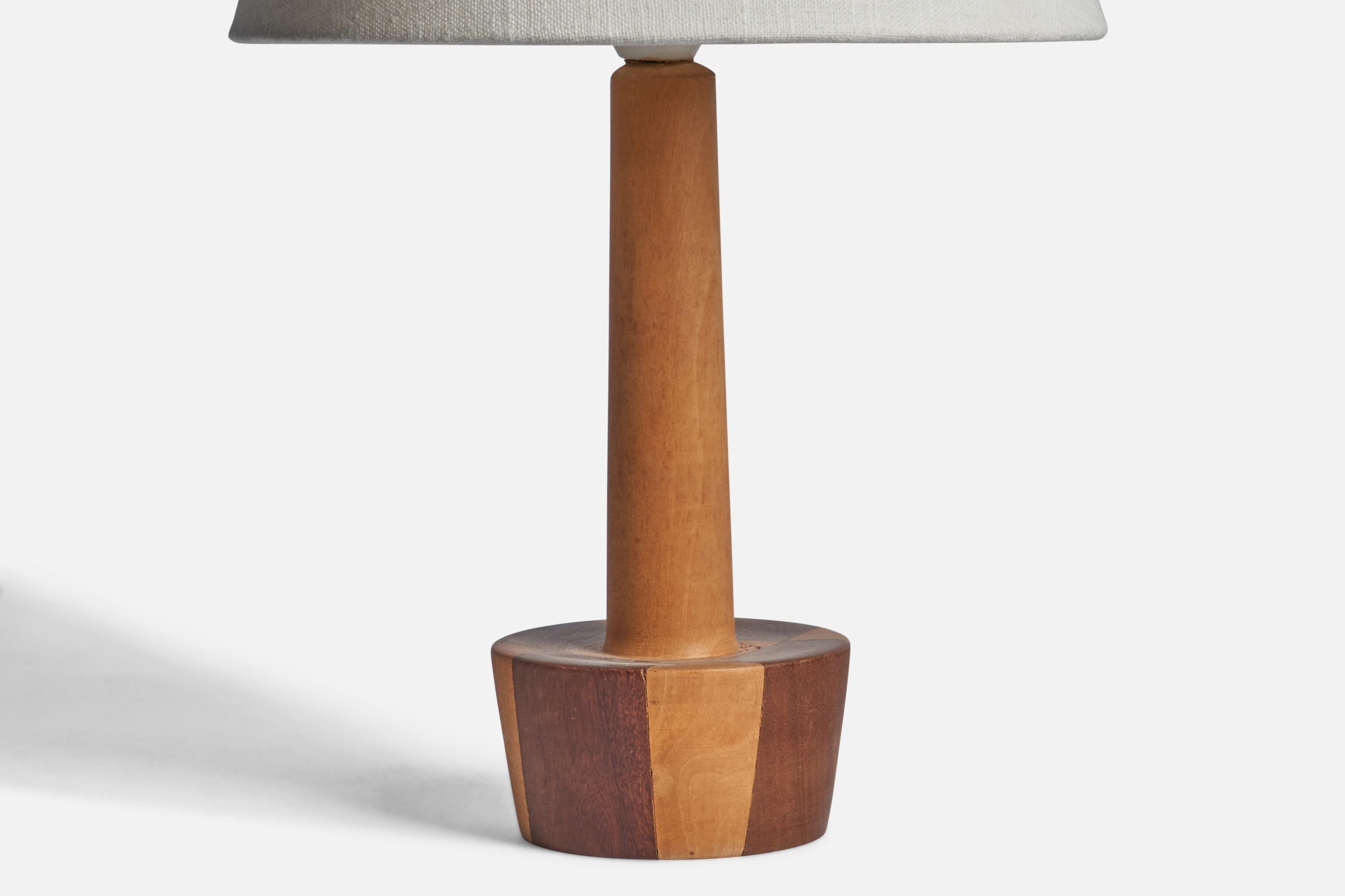 danish teak table lamp