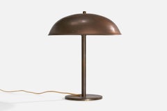 Danish Designer, Table Lamp, Brass, Copper Denmark, 1930s