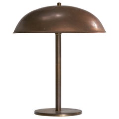 Danish Designer, Table Lamp, Brass, Copper Denmark, 1930s