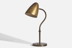 Dänische Designerin, Tischlampe, Messing, Dänemark, 1930er Jahre