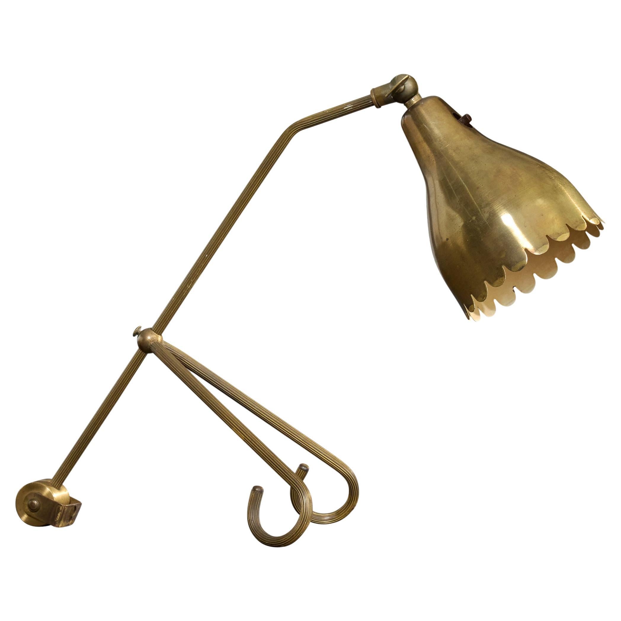 Dänische Designerin, Tischlampe, Messing, Dänemark, 1940er Jahre