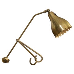 Danish Designer, Table Lamp, Brass, Denmark, 1940s